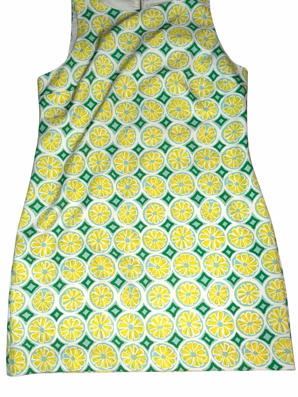 Sail to Sable STS Lemon Print Sleeveless Shift Dress Womens Size XL